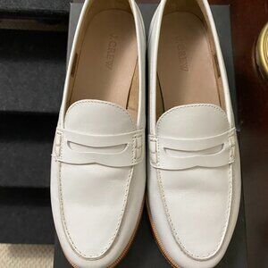 JCrew White Loafers